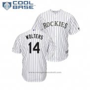 Maglia Baseball Uomo Rockies Tony Wolters Cool Base Home Bianco