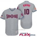 Maglia Baseball Uomo San Diego Padres 2017 Stelle e Strisce Hunter Renfroe Grigio Flex Base