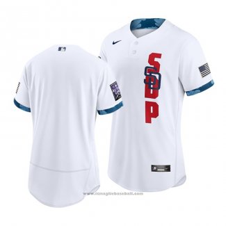 Maglia Baseball Uomo San Diego Padres 2021 All Star Autentico Bianco