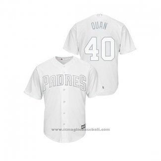 Maglia Baseball Uomo San Diego Padres Cal Quantrill 2019 Players Weekend Replica Bianco