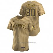 Maglia Baseball Uomo San Diego Padres Eric Hosmer Autentico Alternato Bronceado Marrone