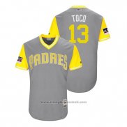 Maglia Baseball Uomo San Diego Padres Freddy Galvis 2018 LLWS Players Weekend Toco Grigio