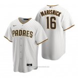 Maglia Baseball Uomo San Diego Padres Jake Marisnick Replica Home Marrone Bianco