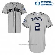 Maglia Baseball Uomo San Diego Padres Johnny Manziel 2 Grigio Cool Base