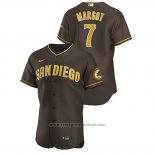 Maglia Baseball Uomo San Diego Padres Manuel Margot Autentico 2020 Alternato Marrone