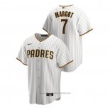 Maglia Baseball Uomo San Diego Padres Manuel Margot Replica Home Bianco Marrone