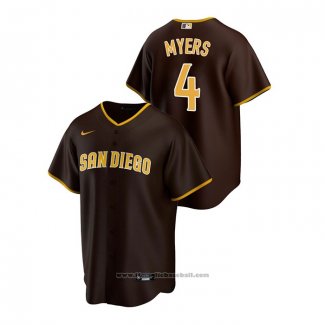 Maglia Baseball Uomo San Diego Padres Wil Myers 2020 Replica Road Marrone