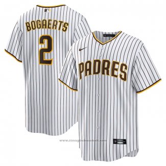 Maglia Baseball Uomo San Diego Padres Xander Bogaerts Home Replica Bianco Marrone