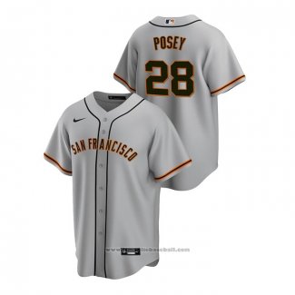 Maglia Baseball Uomo San Francisco Giants Buster Posey Replica Road Grigio