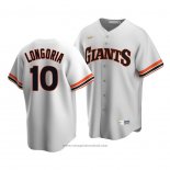 Maglia Baseball Uomo San Francisco Giants Evan Longoria Cooperstown Collection Primera Bianco