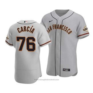 Maglia Baseball Uomo San Francisco Giants Jarlin Garcia Autentico Road 2020 Grigio