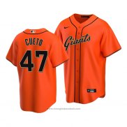 Maglia Baseball Uomo San Francisco Giants Johnny Cueto Replica Alternato 2020 Arancione