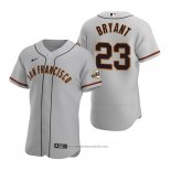 Maglia Baseball Uomo San Francisco Giants Kris Bryant Autentico Road Grigio