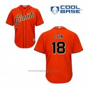 Maglia Baseball Uomo San Francisco Giants Matt Cain 18 Arancione Alternato Cool Base
