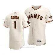 Maglia Baseball Uomo San Francisco Giants Mauricio Dubon Autentico Primera Crema