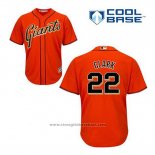 Maglia Baseball Uomo San Francisco Giants Will Clark 22 Arancione Alternato Cool Base