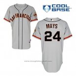 Maglia Baseball Uomo San Francisco Giants Willie Mays 24 Grigio Cool Base