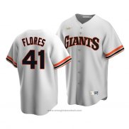 Maglia Baseball Uomo San Francisco Giants Wilmer Flores Cooperstown Collection Primera Bianco