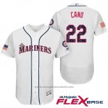 Maglia Baseball Uomo Seattle Mariners 2017 Stelle e Strisce Robinson Cano Bianco Flex Base