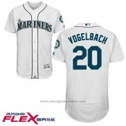 Maglia Baseball Uomo Seattle Mariners 20 Daniel Vogelbach Bianco Flex Base