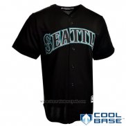 Maglia Baseball Uomo Seattle Mariners Cool Base Nero On Nero Short Sleeve