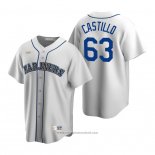 Maglia Baseball Uomo Seattle Mariners Diego Castillo Cooperstown Collection Home Bianco