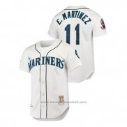 Maglia Baseball Uomo Seattle Mariners Edgar Martinez Cooperstown Collection 1995 Home Bianco
