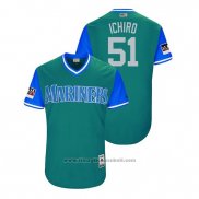 Maglia Baseball Uomo Seattle Mariners Ichiro Suzuki 2018 LLWS Players Weekend Ichiro Verde