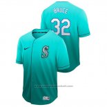 Maglia Baseball Uomo Seattle Mariners Jay Bruce Fade Autentico Verde