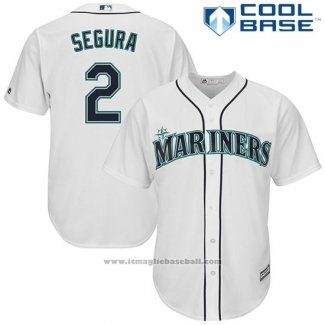 Maglia Baseball Uomo Seattle Mariners Jean Segura Bianco Cool Base