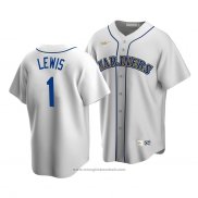 Maglia Baseball Uomo Seattle Mariners Kyle Lewis Cooperstown Collection Primera Bianco