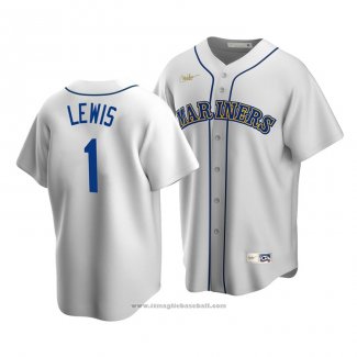 Maglia Baseball Uomo Seattle Mariners Kyle Lewis Cooperstown Collection Primera Bianco