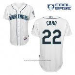 Maglia Baseball Uomo Seattle Mariners Robinson Cano 22 Bianco Home Cool Base