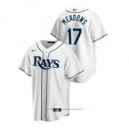 Maglia Baseball Uomo Tampa Bay Rays Austin Meadows Replica Home Bianco