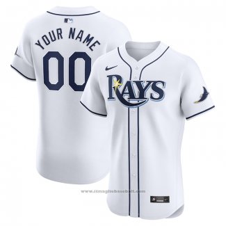 Maglia Baseball Uomo Tampa Bay Rays Home Elite Personalizzate Bianco