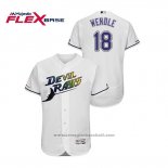 Maglia Baseball Uomo Tampa Bay Rays Joey Wendle Turn Back The Clock Flex Base Bianco