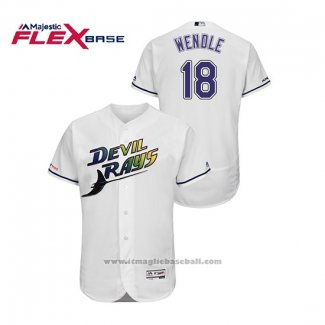 Maglia Baseball Uomo Tampa Bay Rays Joey Wendle Turn Back The Clock Flex Base Bianco