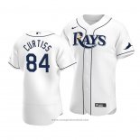 Maglia Baseball Uomo Tampa Bay Rays John Curtiss Autentico Primera 2020 Bianco