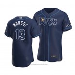 Maglia Baseball Uomo Tampa Bay Rays Manuel Margot Autentico Alternato 2020 Blu