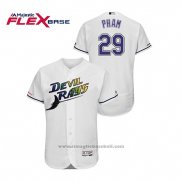 Maglia Baseball Uomo Tampa Bay Rays Tommy Pham Turn Back The Clock Flex Base Bianco