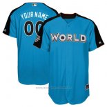 Maglia Baseball Uomo Team World 2017 All Star Personalizzate Blu