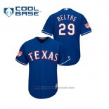 Maglia Baseball Uomo Texas Rangers Adrian Beltre 2019 Allenamento Primaverile Cool Base Blu
