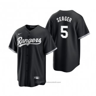 Maglia Baseball Uomo Texas Rangers Corey Seager Replica Nero