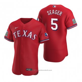 Maglia Baseball Uomo Texas Rangers Corey Seager Scarlet Autentico Alternato