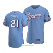 Maglia Baseball Uomo Texas Rangers David Dahl Autentico Alternato Blu