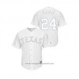 Maglia Baseball Uomo Texas Rangers Hunter Pence 2019 Players Weekend Replica Bianco