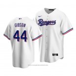 Maglia Baseball Uomo Texas Rangers Kyle Gibson Replica Home Bianco