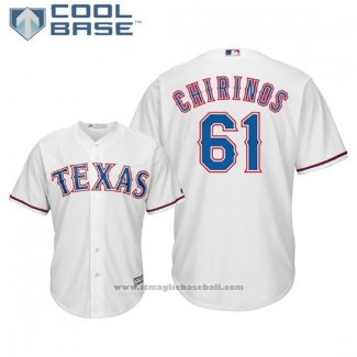 Maglia Baseball Uomo Texas Rangers Robinson Chirinos Cool Base Home Bianco