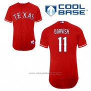 Maglia Baseball Uomo Texas Rangers Yu Darvish 11 Rosso Alternato Cool Base