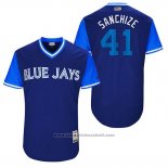 Maglia Baseball Uomo Toronto Blue Jays 2017 Little League World Series Aaron Sanchez Blu